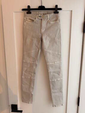 ALLSAINTS Biker Fit Grey Jeans, Size: 26